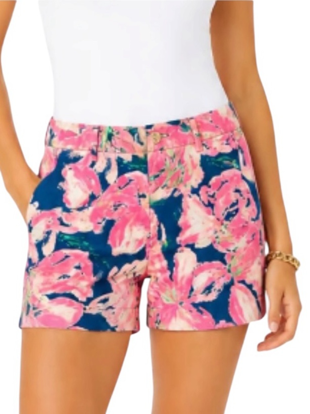 Lilly Pulitzer Callahan Shorts Tidal Wave Pans Garden